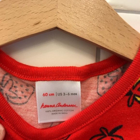 [SOLD] Hanna Andersson strawberry dress sz 60 EUC - Picture 3 of 3